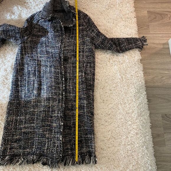 Zara Woman Long Sleeve Tweed Jacket. Multicolor. Medium. Dark Academia. Chic. - Picture 16 of 16